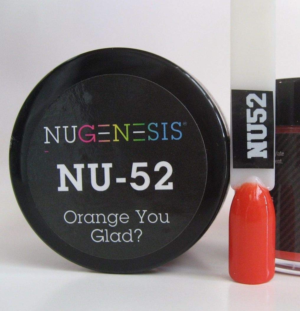 NuGenesis Nail Dipping Powder Color 1.5oz/43g jar - (NU52 ORANGE YOU GLAD) Beauty & Personal Care Nugenesis