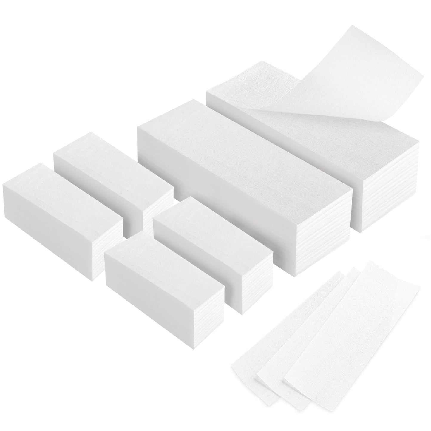 600-Count Non Woven Wax Strips, 2 Size Body and Facial Epilating Wax Strips Paper for Hair Removal, Beauty Waxing Strips for Leg Face Chest Back Beauty and Personal Care EWVVSS Default Title