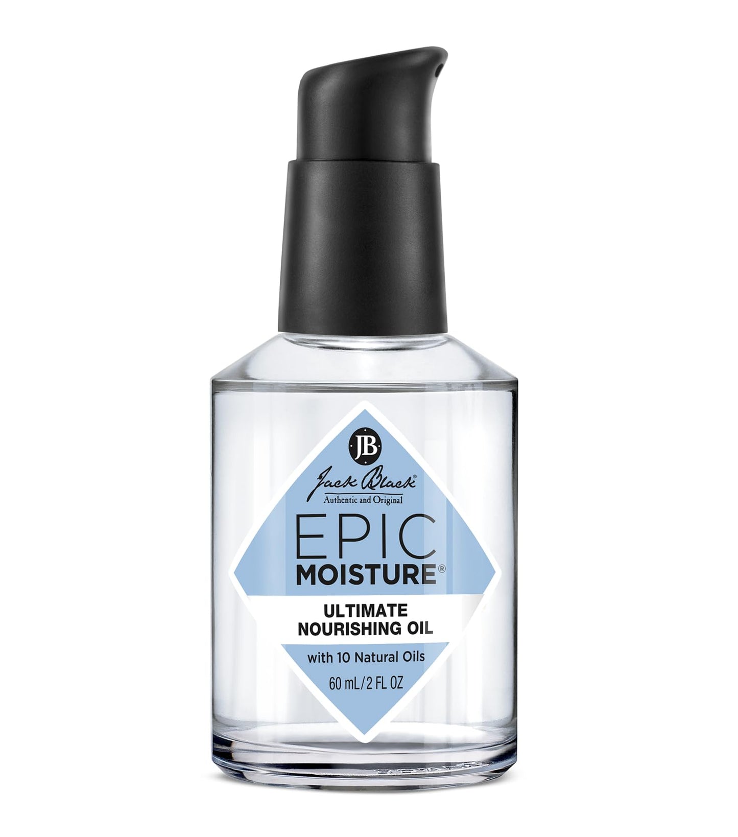 Jack Black Epic Moisture Ultimate MP10 Nourishing Oil, 2 Fl Oz - Multi-Purpose Moisturizing Body Oil and Beard Oil with 10 Natural Oils for Face
