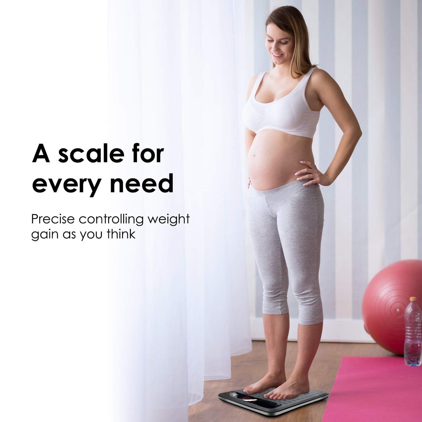 himaly Digital Body Weight Scale Bathroom Scale, Step-On Technology High Precision Measurements Scales with Large Non Slip Silicone Platform and LCD…