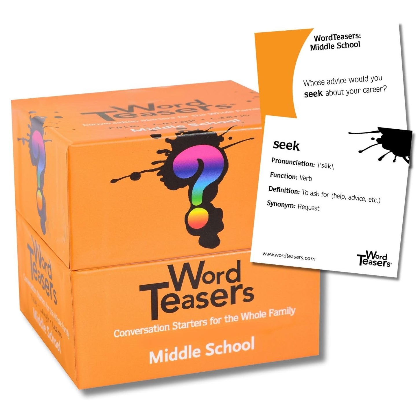 Word Teasers Middle School – Vocabulary Game for Kids Ages 10–13, Fun Family Conversation Starter with 150 Flash Cards & Reading Games