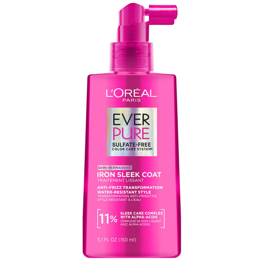 L'Oreal Paris Sulfate Free Iron Sleek Coat, Anti-Frizz Hair Treatment Spray with Heat Protection & Humidity Protection, Semi-Permanent Smoothing Beauty and Personal Care L'Oreal Paris Default Title