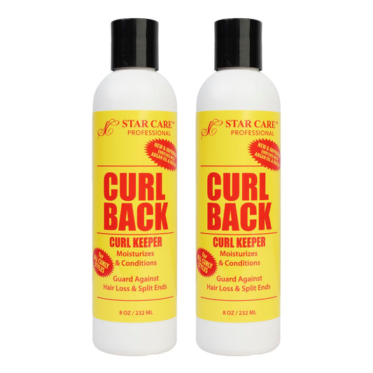 STAR CARE Curl Back Curl Keeper (8oz), Bouncy Curl Activator & Moisturizer with Biotin, Argan Oil & Glycerin - Anti-Frizz, Hair Loss Prevention