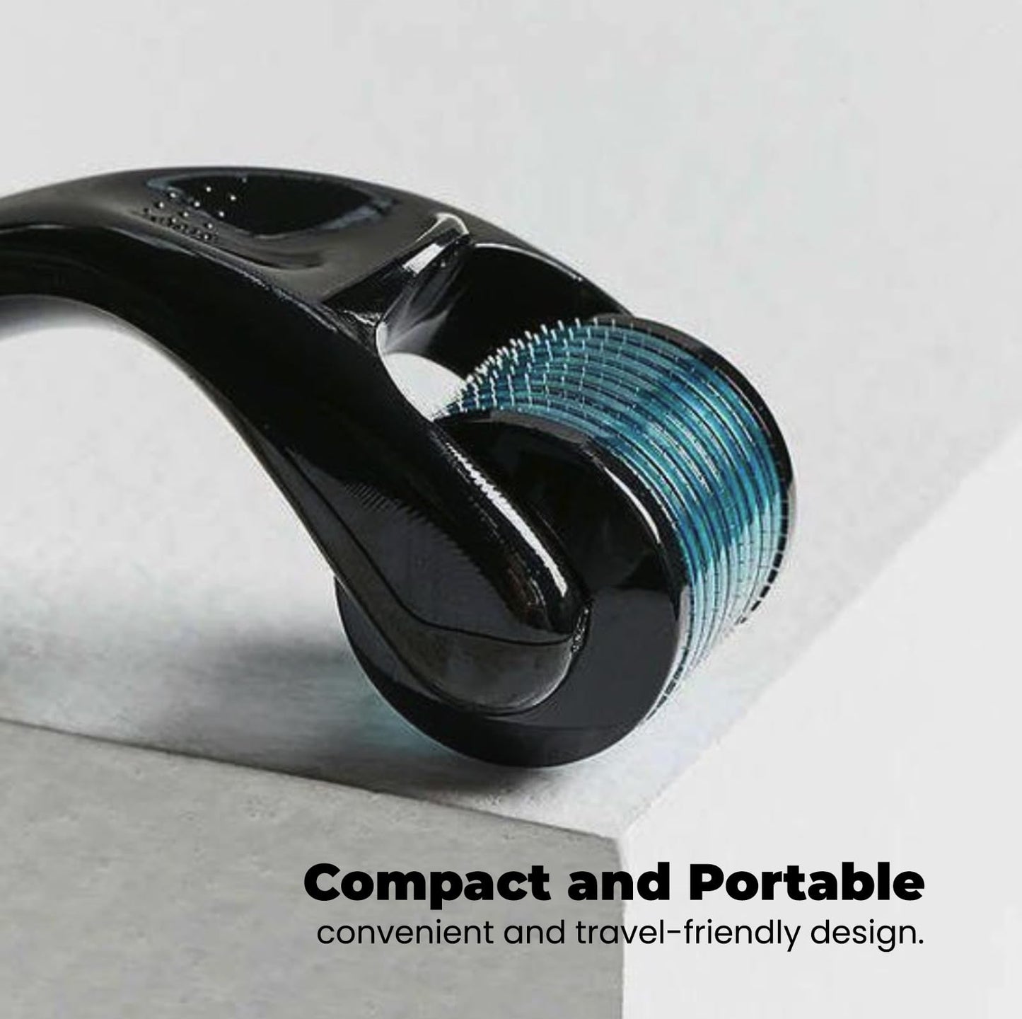 ROSELYNBOUTIQUE Derma Roller for Men & Women - Personal Cosmetic Beauty Tool 0.25mm - Titanium(Black Blue) Beauty and Personal Care ROSELYNBOUTIQUE