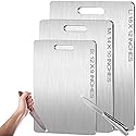 Titanium Cutting Board - 2025 New Upgrade 100% Pure Titanium Cutting Boards For Kitchen, 1 Pack Double-sided food-grade Cutting Board For Cutting…