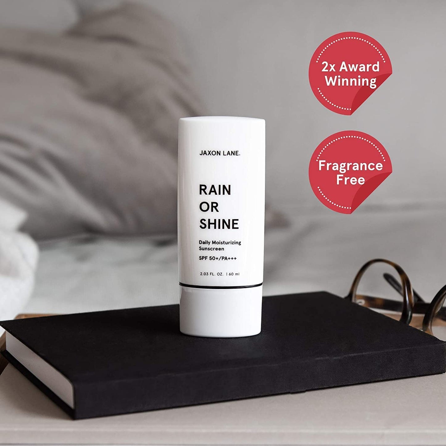 RAIN OR SHINE Anti Aging Face Sunscreen SPF 50 for Clear Skin with Green Tea, Hyaluronic Acid, Vitamin E Oil, Ginseng Extract, Licorice Root - SPF