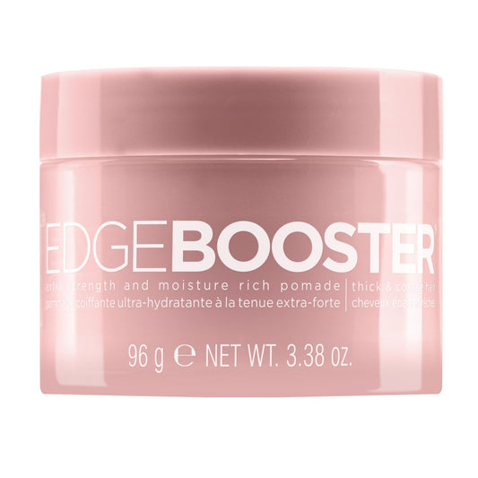 Style Factor Edge Booster Extra Strength & Moisture Rich Pomade | Strong Hold Edge Control Gel for Thick & Coarse Hair | High Shine, Non-Greasy