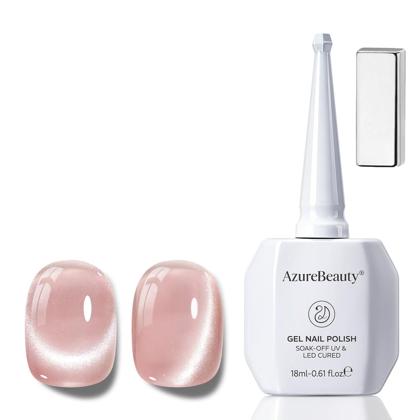AZUREBEAUTY18ML Nude Pink Cat Eye Magnetic Gel Nail Polish Beauty and Personal Care AZUREBEAUTY Default Title