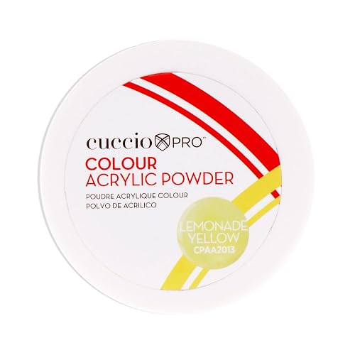 Colour Acrylic Powder - Lemonade Yellow by Cuccio PRO for Women - 1.6 oz Acrylic Powder Beauty & Personal Care Cuccio