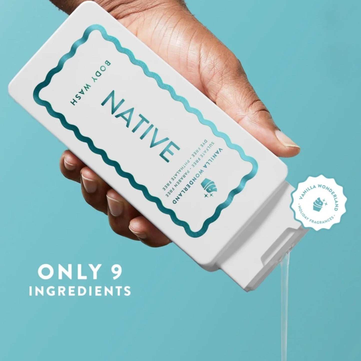 Native Vanilla Wonderland Body Wash, Holiday Limited Edition, Sulfate & Paraben Free, 18 fl oz, Set of 2 Beauty & Personal Care Native
