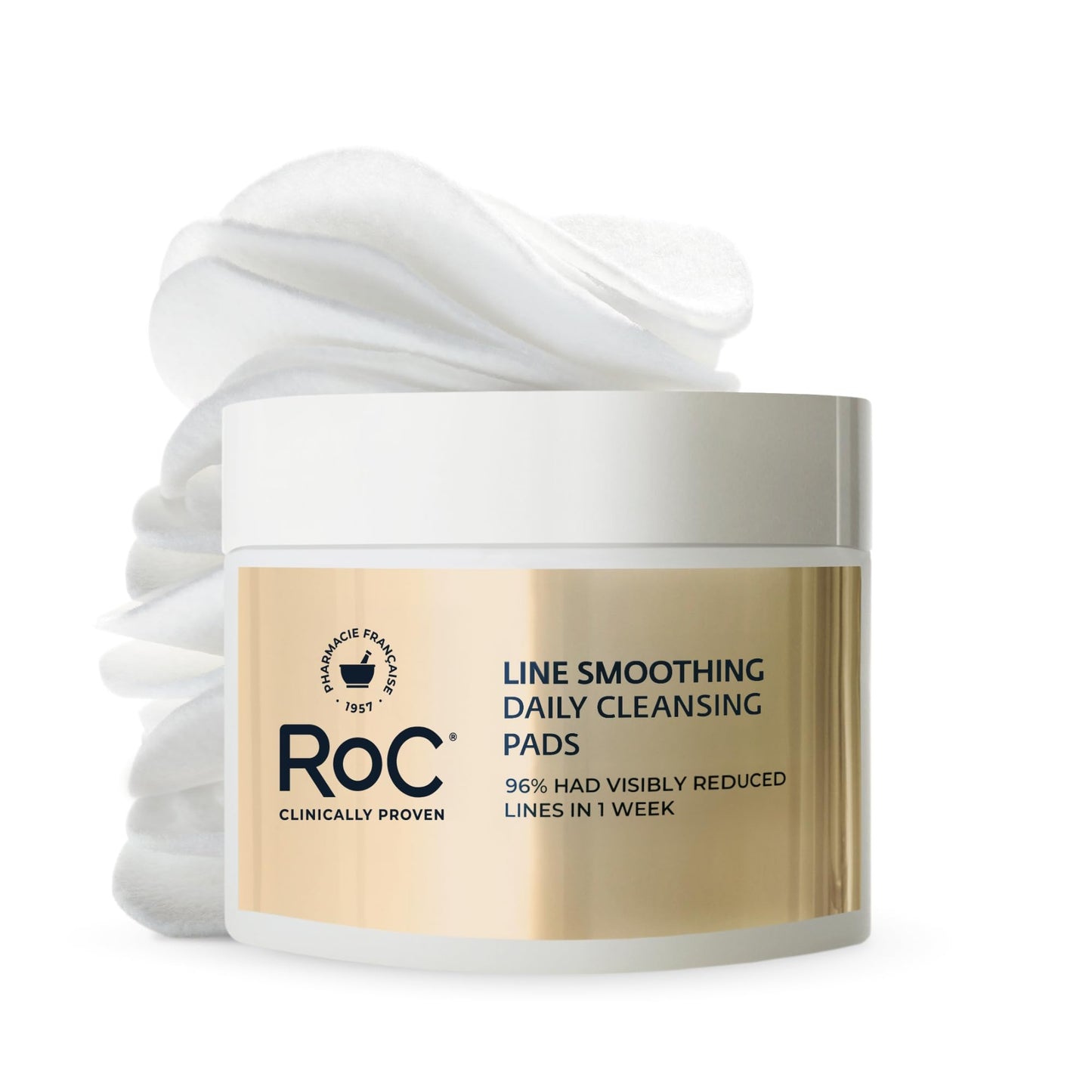 RoC Resurfacing Disks, Hypoallergenic Exfoliating Makeup Remover Pads for Wrinkles and Skin Tone, Hypo-Allergenic Skin Care, Oil-Free Daily Cleanser Beauty and Personal Care RoC