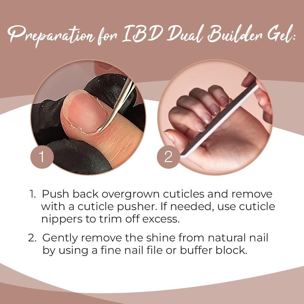 IBD Dual Builder Gel - Soft Gels and Adhesive Soak Off for Artificial Nail Extension, Professional Manicure Sculpting and Overlays, Warm Nude, 0.5 oz Beauty & Personal Care IBD