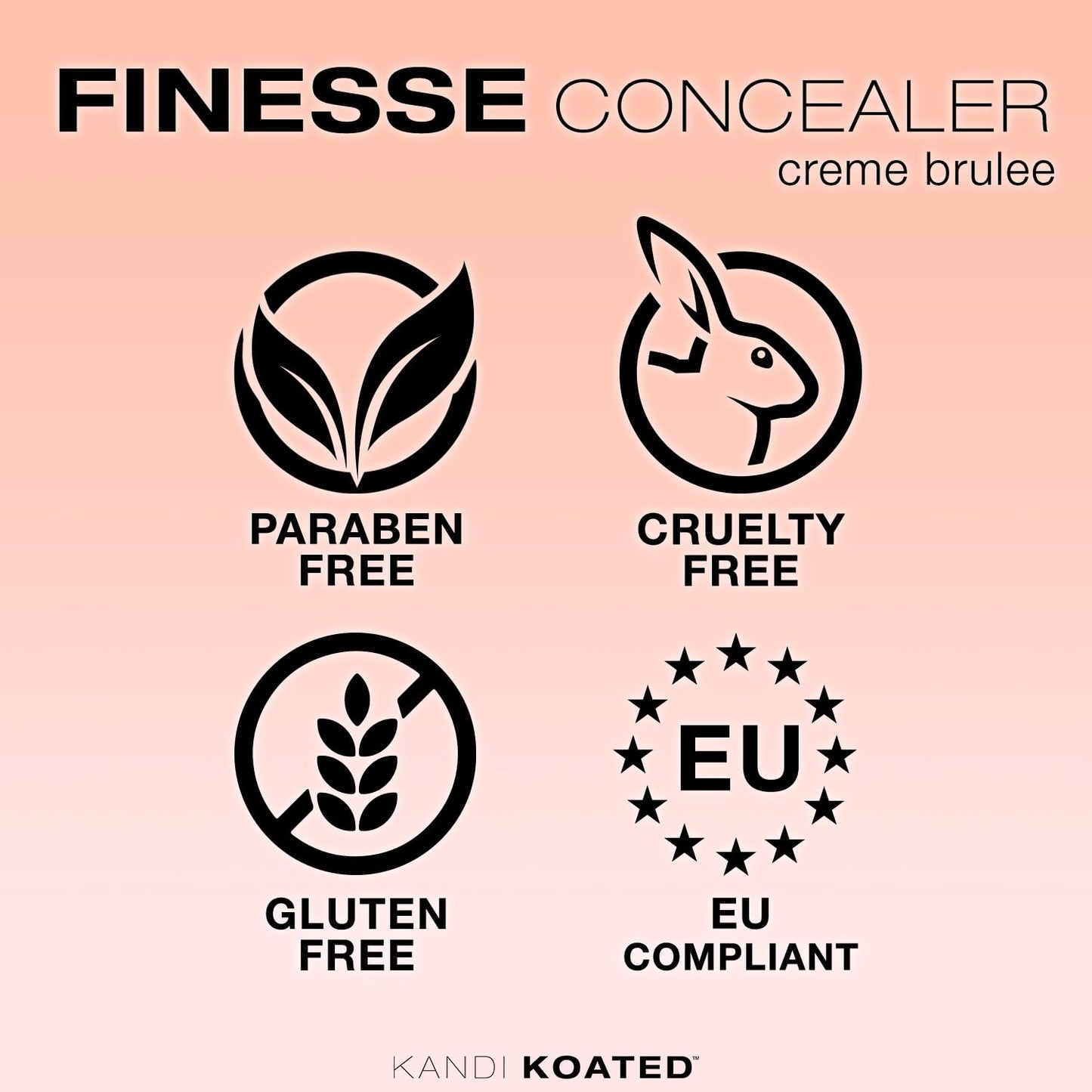 Kandi Koated Finesse Concealer [Creme Brulee Cool Light] Cream Concealer Stick by Kandi Burruss for Dark Circles | Paraben-Free, Cruelty-Free