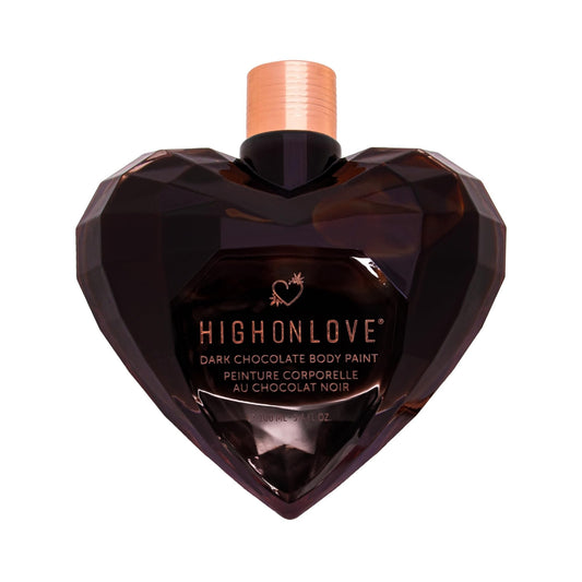 High On Love Dark Chocolate Body Paint - Vegan, All Natural Body & Face Paint Made with Real Cocoa and Hemp Seed Oil - Ingestible, Easy to Clean