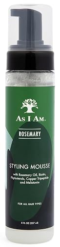 As I Am Rosemary Styling Mousse 8 Fl Oz (237 ml) - with Biotin & Saw Palmetto