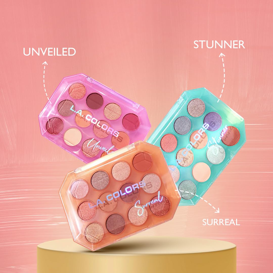 L.A. COLORS 12 Color Eyeshadow Palette, Surreal C69012