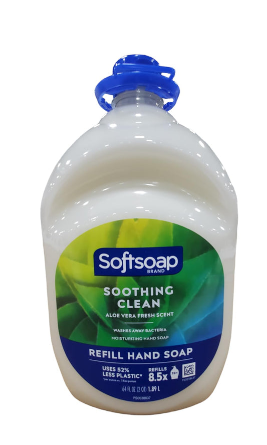 Softsoap Hand Soap Soothing Aloe Vera Moisturizing Hand Soap Refill 64 Fluid Ounce Bottle