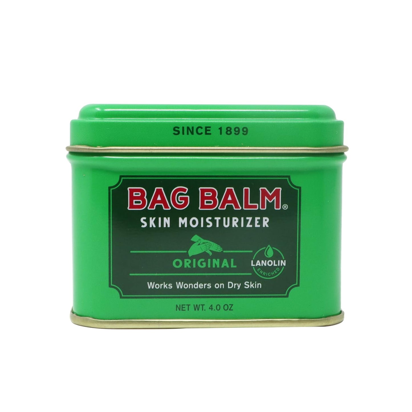 Bag Balm Vermont's Original Skin Moisturizer - Full Body Hydrating Skin Care: Dry Hands, Lips, Face, Feet & More - Unscented, Cruelty & Paraben Free