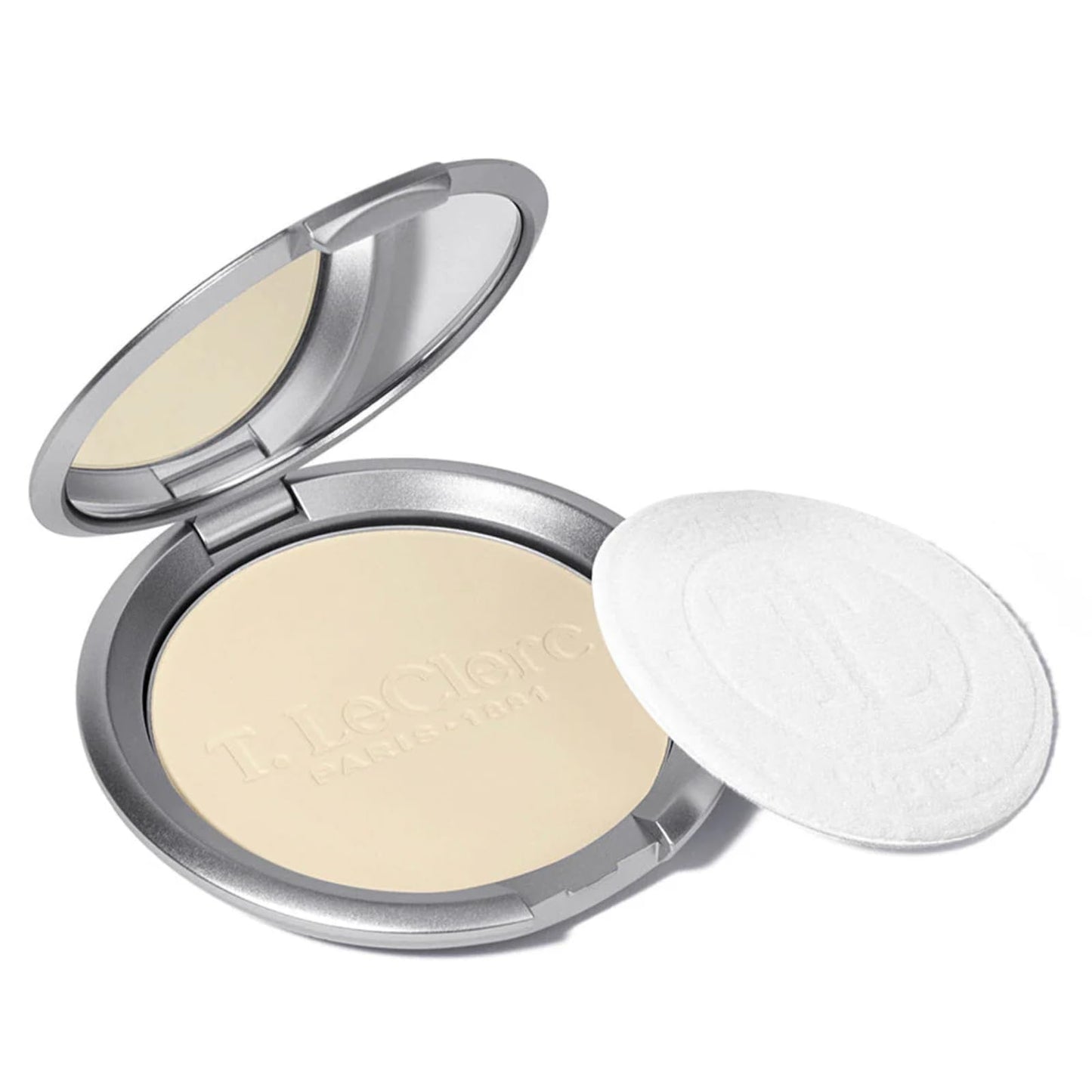 T. Leclerc Compact Pressed Powder - Super-Blendable Face Makeup Longwear Portable Matte Finish for Radiant Natural Medium to Full Coverage Airbrushing