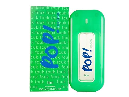 Fcuk Pop Culture Eau de Toilette Spray for Men, 3.4 Fluid Ounce