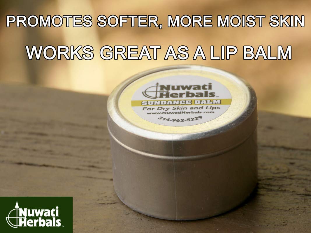 Nuwati Herbals Healing Balm for Severely Dry Skin Sundance Balm - Softens Rough, Dry, Damaged Skin, Lips, and Cuticles - For Elbows, Heels, Hands,