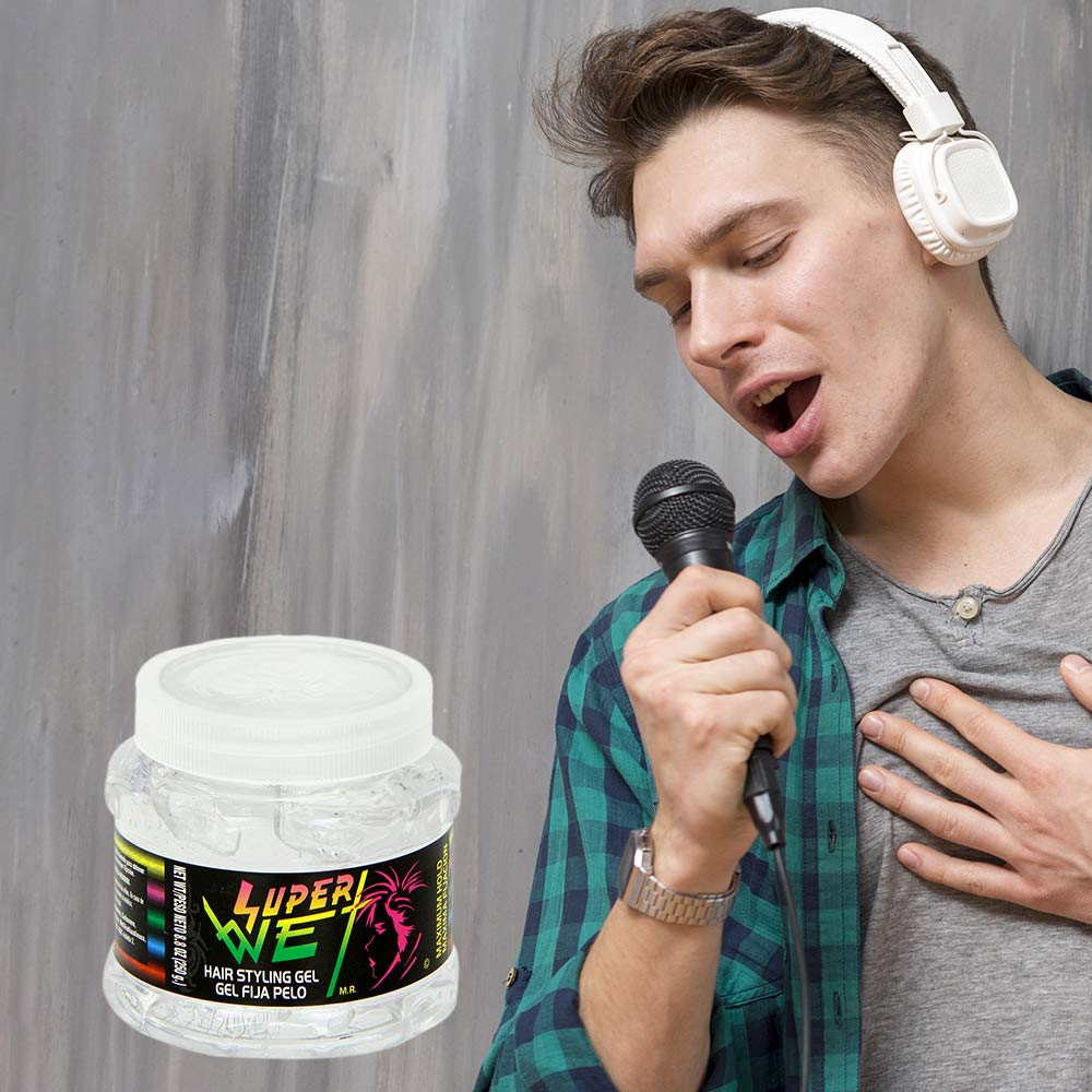 Super Wet Plus Hair Transparent Styling Gel 8 Ounce