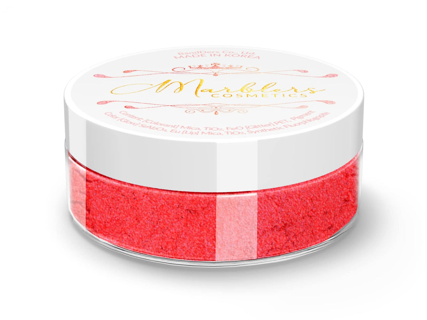 MARBLERS Fine Synthetic Mica Powder [Bubbly Pink] 0.11oz (3g) | Highly Pigmented | Non-Toxic, Vegan, Cruelty-Free | Lip Gloss, Lipstick, Bath Bomb