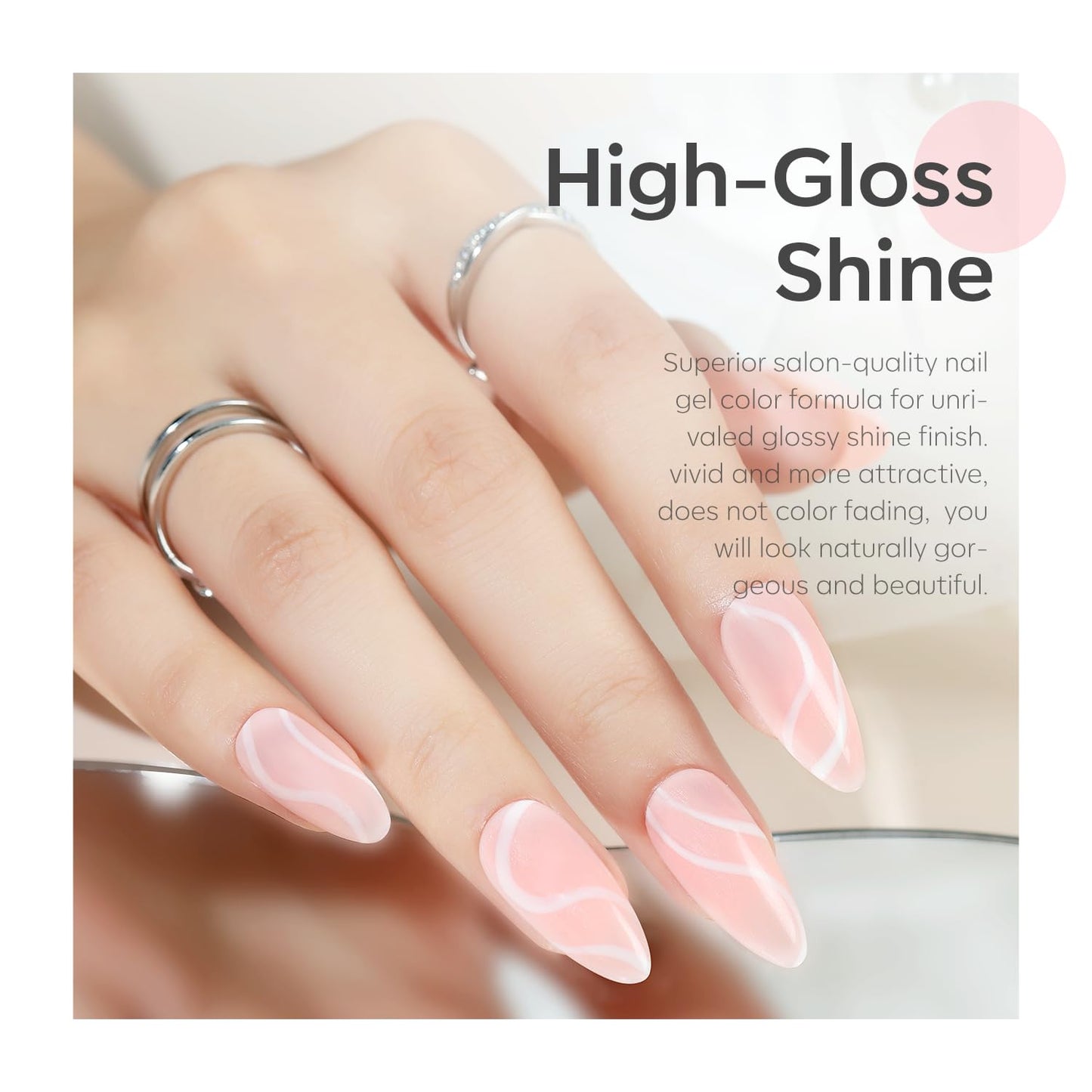 modelones Gel Nail Polish Set - 6 Colors Nude Pink Milky White Gel Polish Set Light Neutral Pink Nail Polish Barely Pink Soak Off LED Starter Kit Beauty and Personal Care modelones