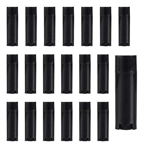 erioctry 4.5g 0.15oz Empty Refillable Plastic DIY Lipstick Lip Balm Lip Gloss Tubes Holder Containers Oval Deodorant Crayon Tube Pipe Bottle Case