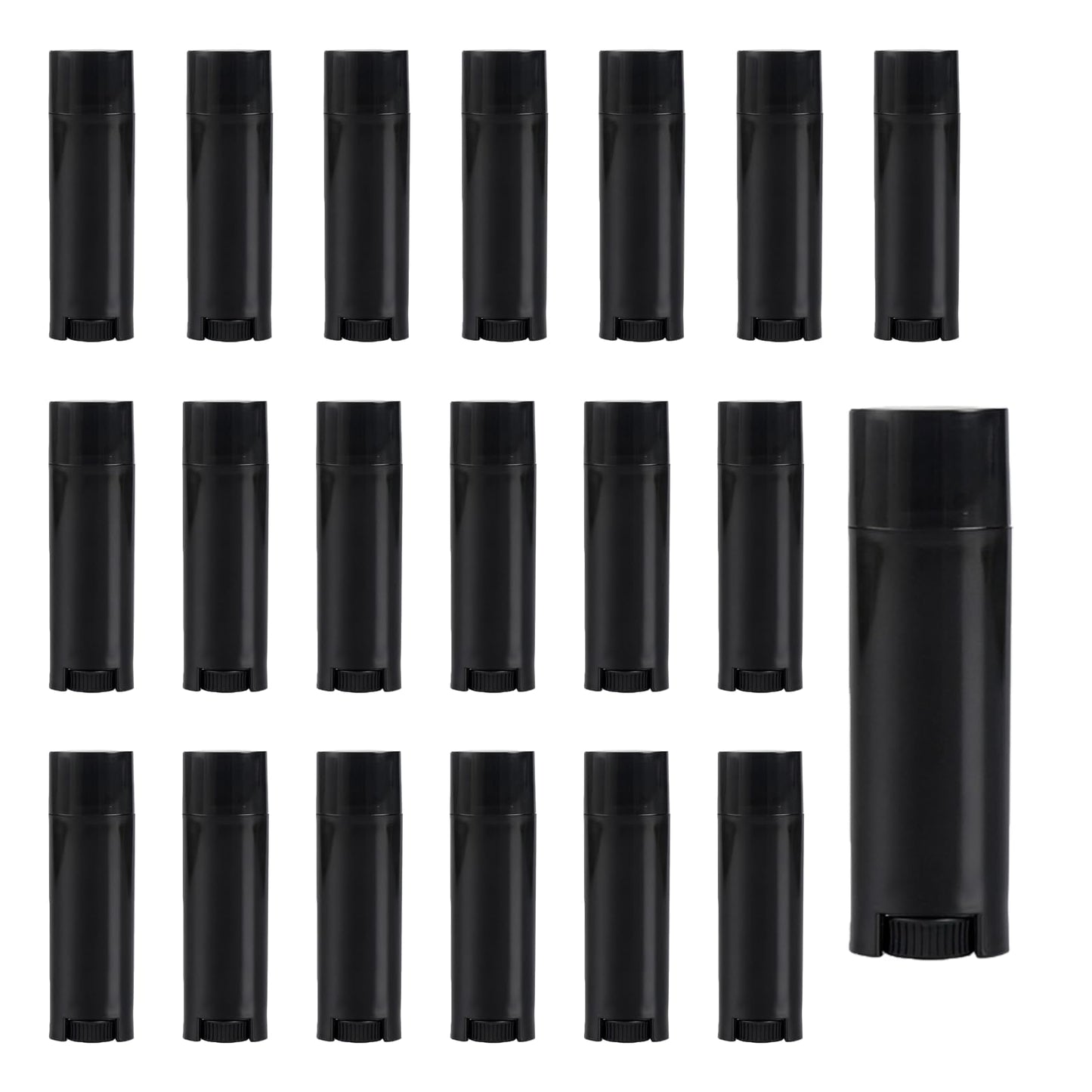 erioctry 4.5g 0.15oz Empty Refillable Plastic DIY Lipstick Lip Balm Lip Gloss Tubes Holder Containers Oval Deodorant Crayon Tube Pipe Bottle Case