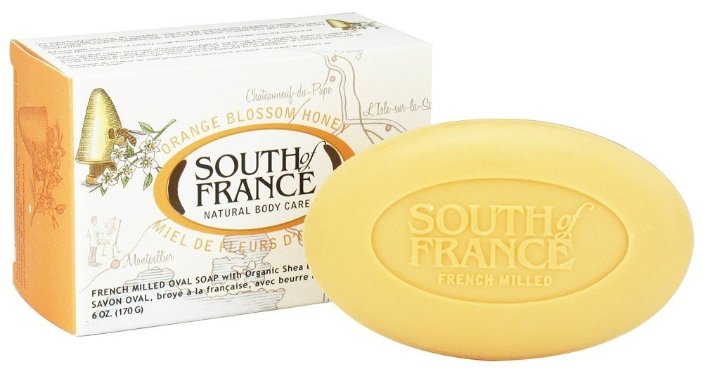 South of France Natural Bar Everyday Detox Soap, Orange Blossom Honey, 6 Ounce