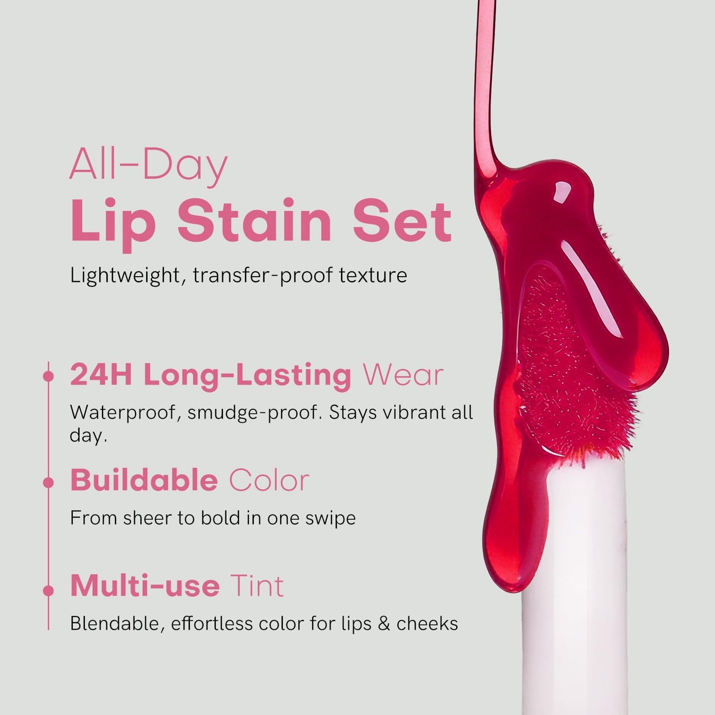 bayfree Lip Tint Stain Set, 2 PCS Korean Water Tint Lightweight Non-sticky, Waterproof Long Lasting Liquid Blush & Lip Stain, Transfer-Proof, Matte Beauty and Personal Care bayfree