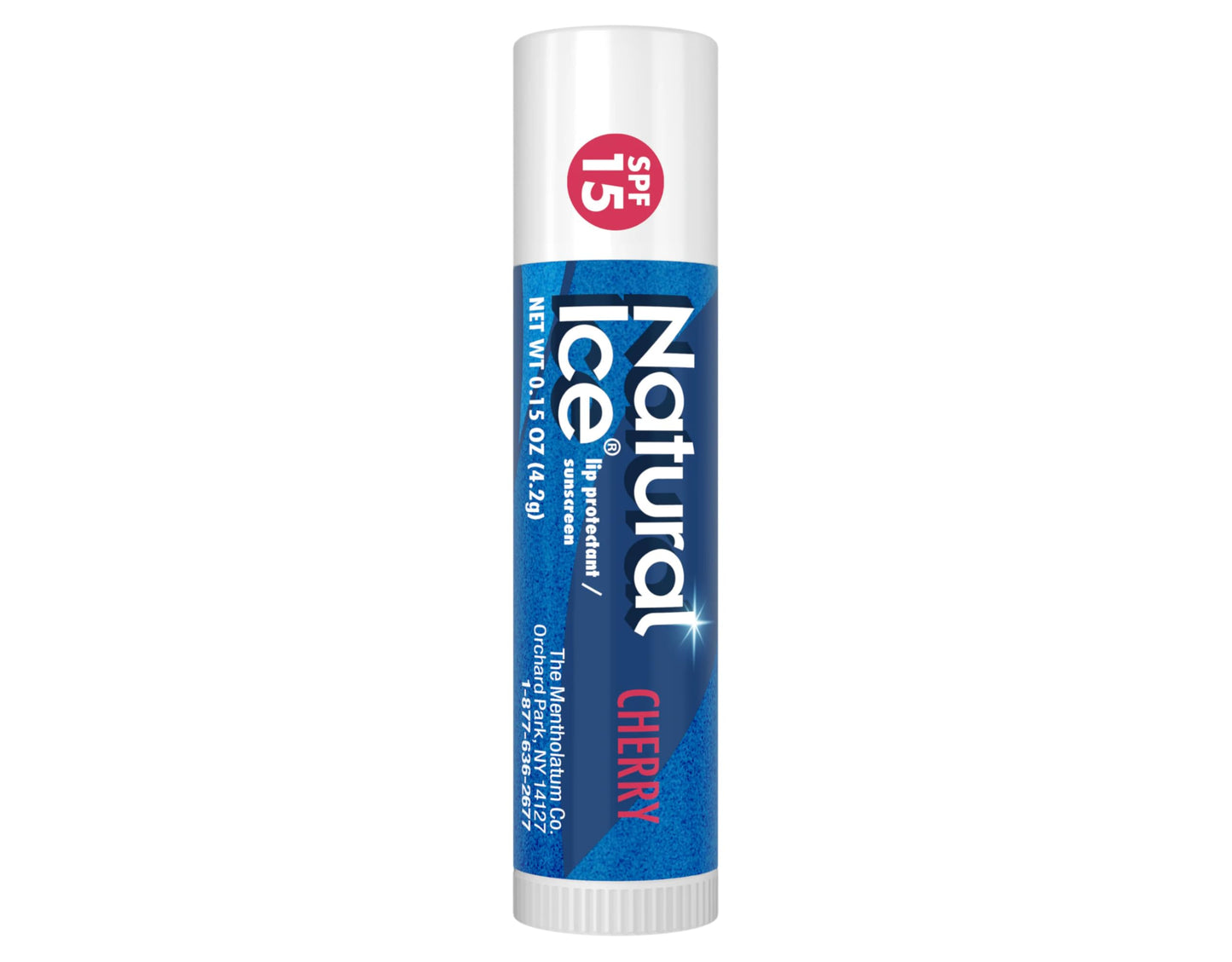 Mentholatum Natural Ice Cherry SPF 15 Medicated Lip Balm, 0.15 Ounce Beauty and Personal Care Mentholatum