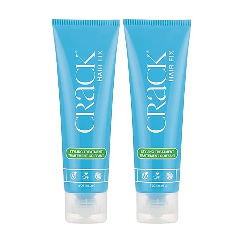 Crack HAIR FIX Styling Treatment - Multi-Tasking, Anti-Frizz, Leave-In Styling Cream with Protection from Humidity, Chlorine, Heat Treatments & Sun (3