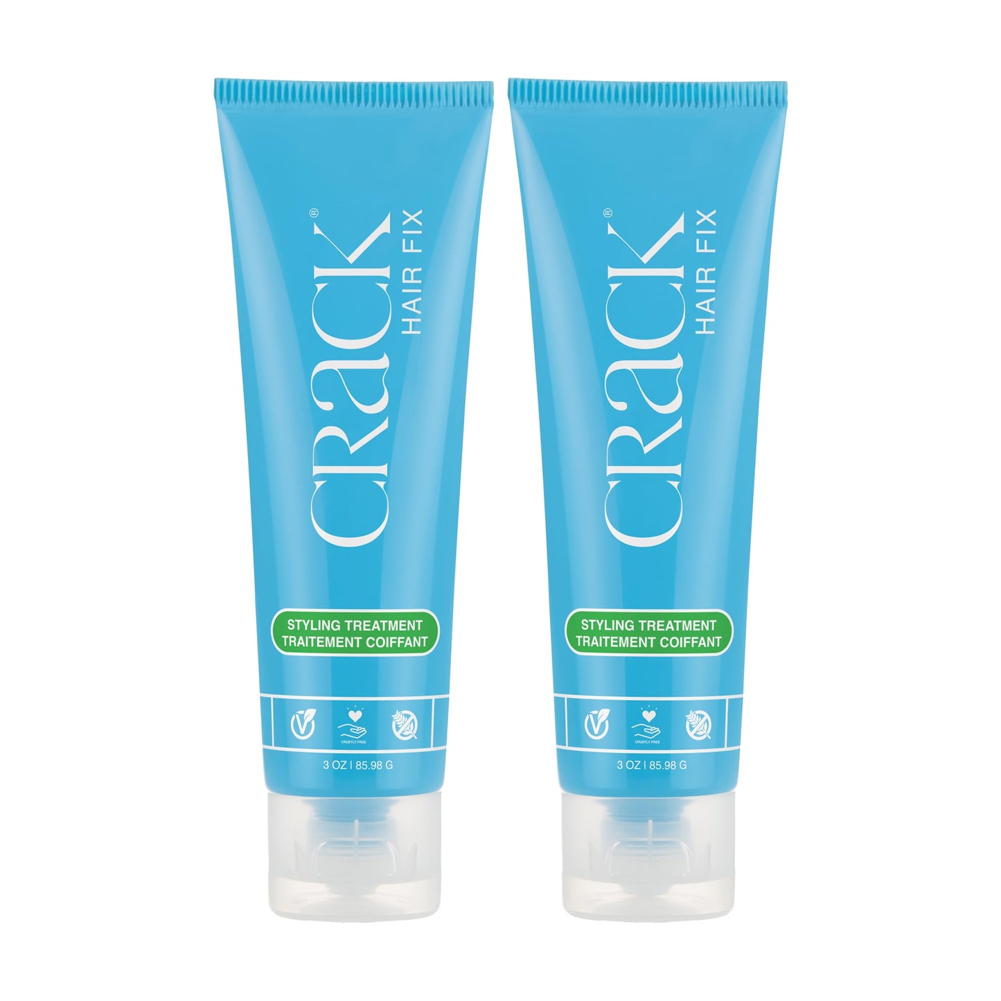 Crack HAIR FIX Styling Treatment - Multi-Tasking, Anti-Frizz, Leave-In Styling Cream with Protection from Humidity, Chlorine, Heat Treatments & Sun (3