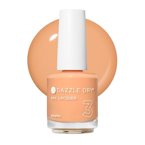 Dazzle Dry Nail Lacquer (Step 3) - Creamsicle Sorbet - A refreshing cantaloupe melon. Semi-sheer cream. (0.5 fl oz) Beauty & Personal Care Dazzle Dry