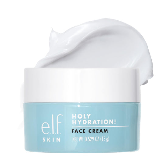 e.l.f. SKIN Mini Holy Hydration! Face Cream, Moisturizer For Nourishing & Plumping Skin, Infused With Hyaluronic Acid, Vegan & Cruelty-Free, 0.529 Oz