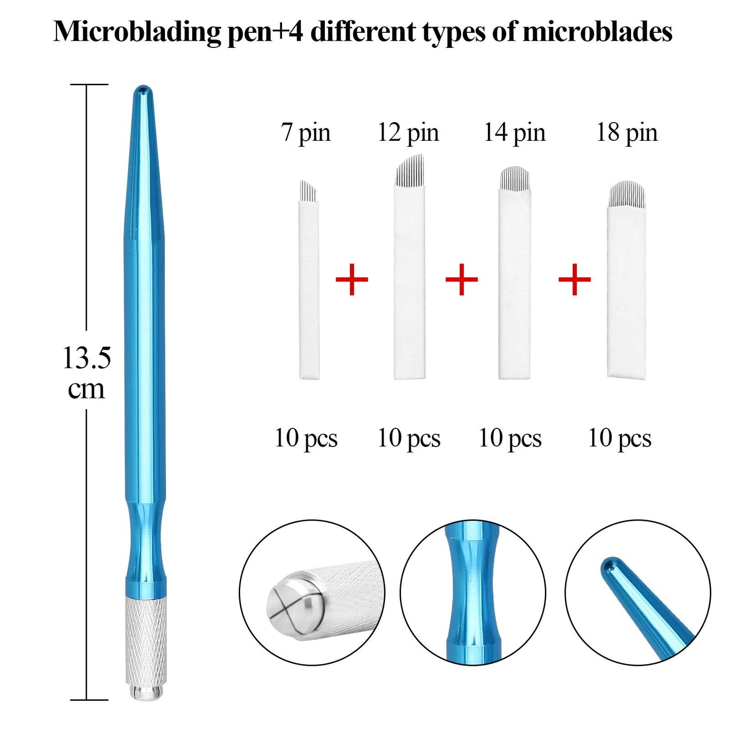 Fenshine Eyebrow Practice Kit with Blades Pigment Practice Skin Eyebrow Ruler Repair Gel Ring Cup Finger Gloves Pencil