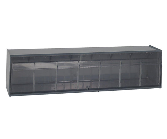 Quantum Storage Systems QTB412GY 1 Drawers Dividable Tip Out Bins Part Organizer Gray 6" H x 24" W x 6" D