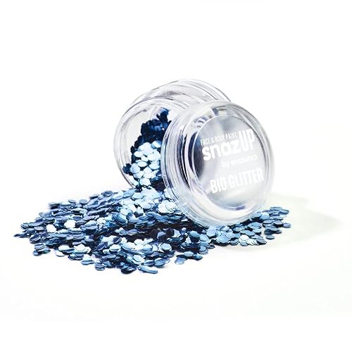 Snazaroo Chunky Bio Glitter, 5g (.17-oz) Tub, Ocean Blue