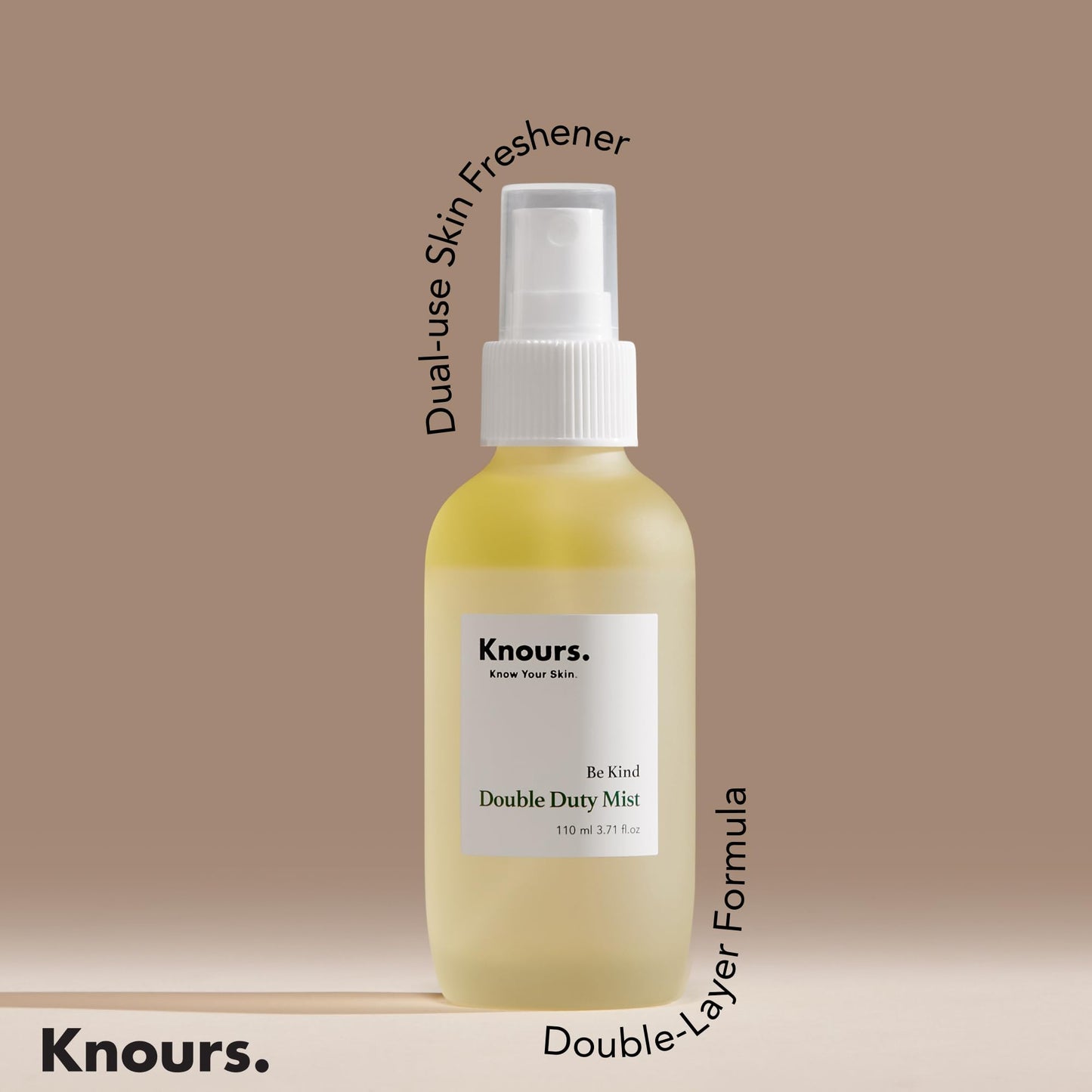 Knours Korean Hydrating Jojoba Oil + Aloe Vera H2O | Knours Be Kind Face Mist Spray | Vegan Squalane | Dry, Sensitive Skin | for Redness |110ml/3.72fl