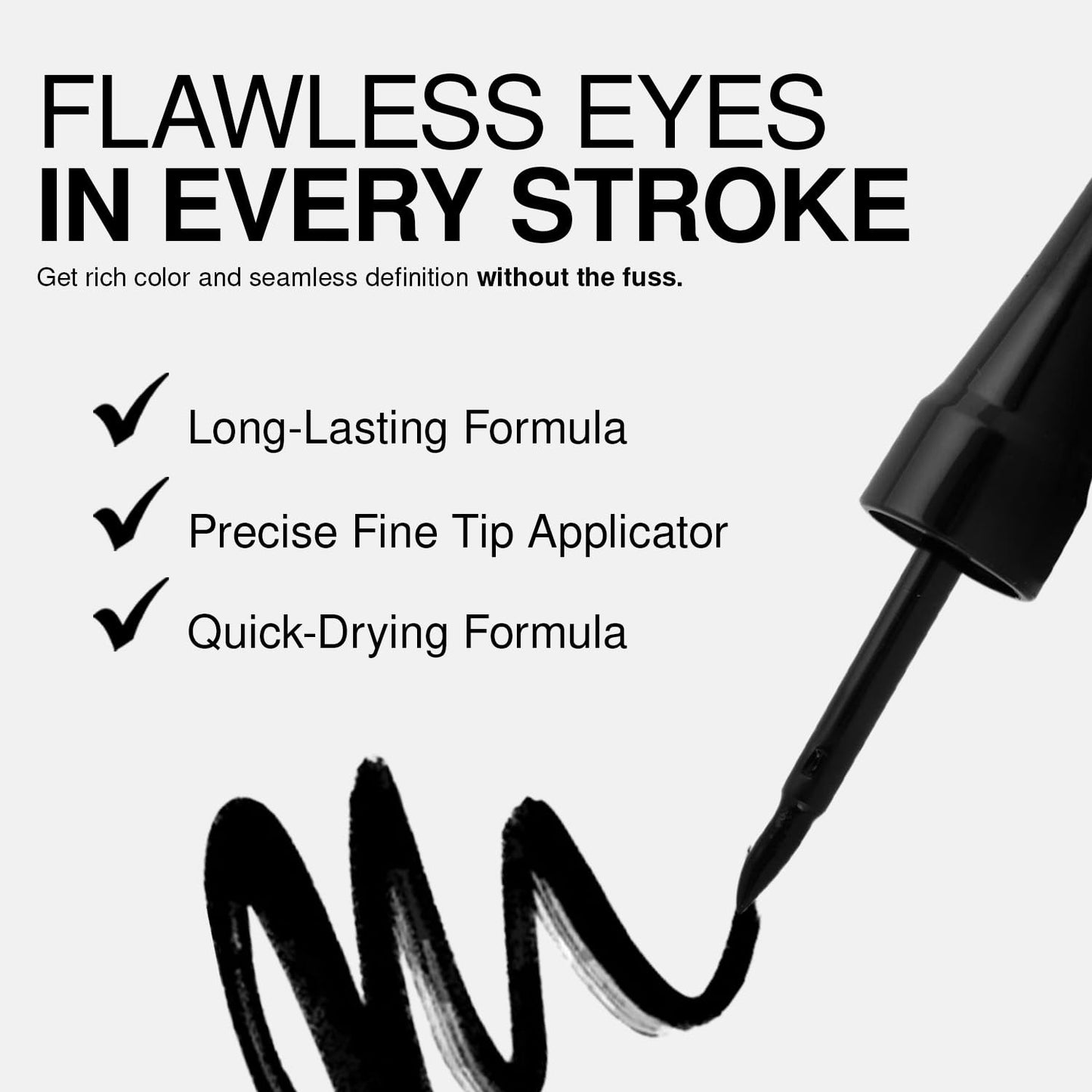 Palladio Liquid Eyeliner, Highly Pigmented and Waterproof Eyeliner, For Intense Eye Definition, Smear-proof Eyeliner Liquid, Includes Easy Grip Wand
