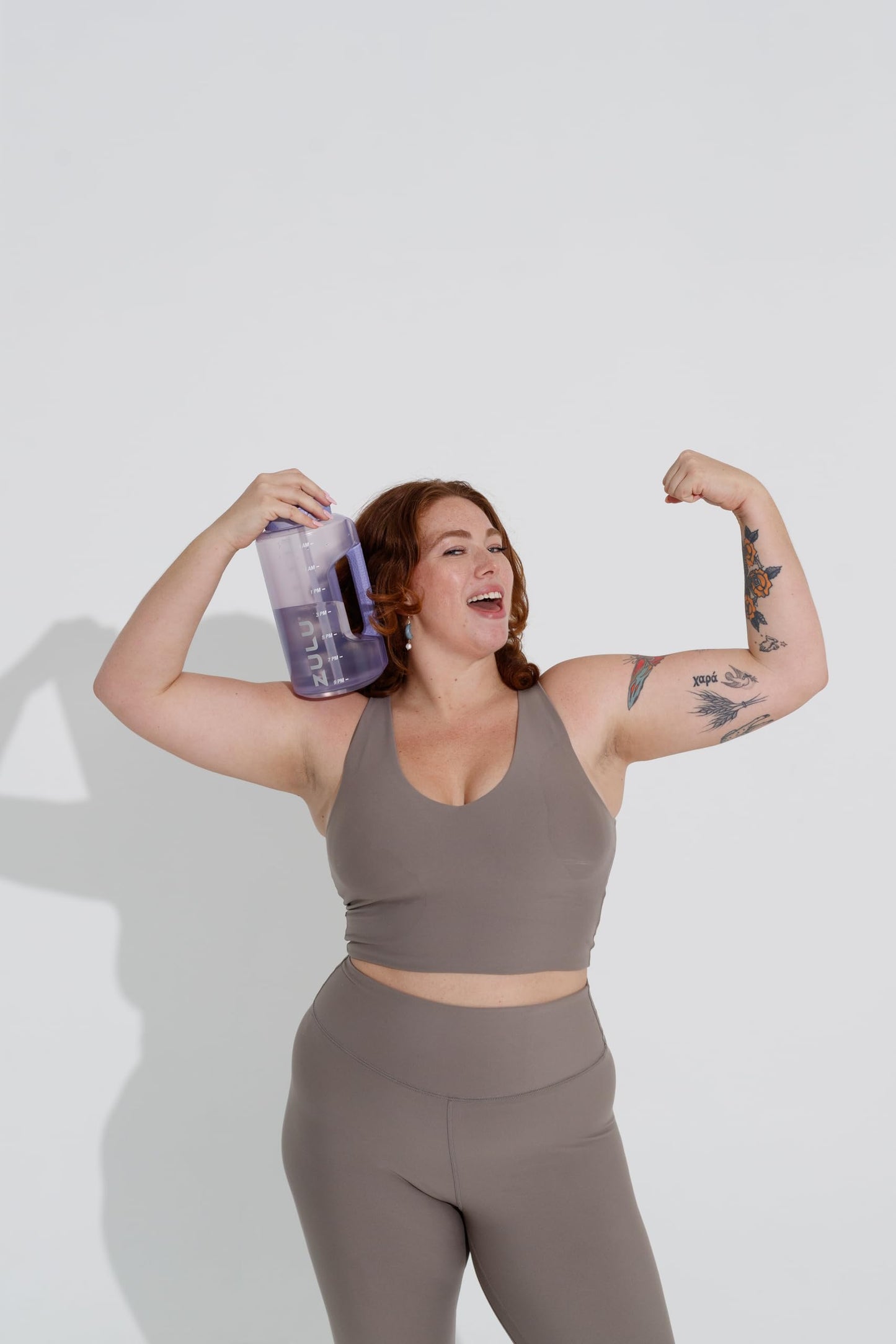 ZULU Goals 64oz Half Gallon Plastic Water Bottle with Straw and Time Marker | Large Reusable Jug with Handle and Leak Proof Lid for All Day