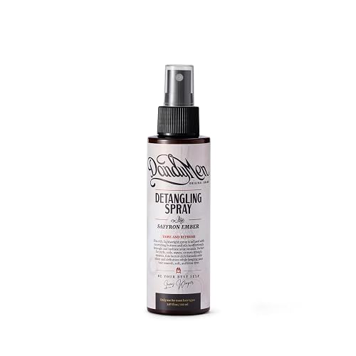 DandyMen Detangling Spray for Men - Leave-In for Curly, Wavy & Textured Hair - Softens & Smooths - 5.7 oz