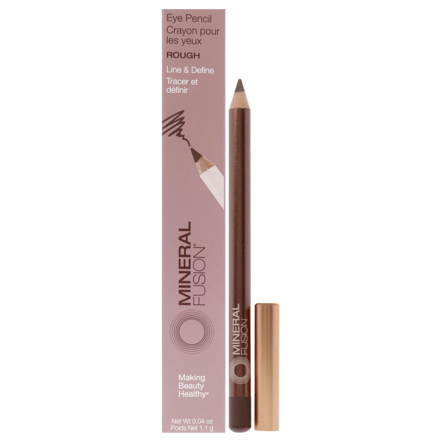 Eye Liner Pencil - Rough by Mineral Fusion for Women - 0.04 oz Eyeliner