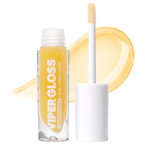 Zizia Viper Gloss - Moisturizing Lip Plumper Gloss with Hyaluronic Acid, Ginger, & Cayenne - Clean, Vegan, & Cruelty-Free Hydrating Lip Oil for a