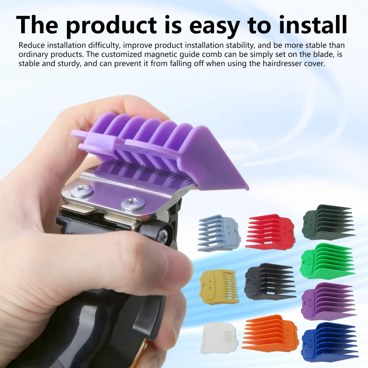 US! 10-Pack Magetic Clipper Guards Set for TPOB Slime2, Color Coded Clipper Guides Replacement - Length: 1/16" to 1" Beauty and Personal Care YTXXDEUS