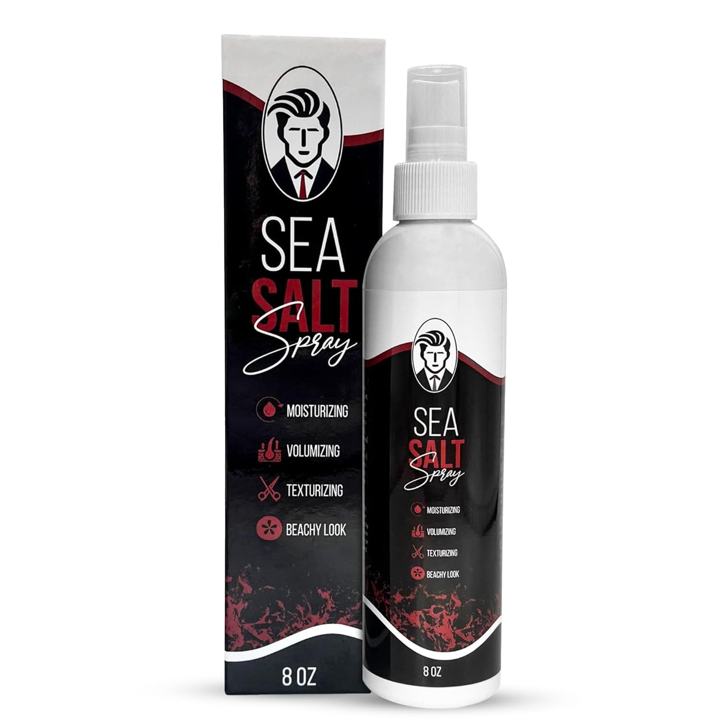 Hair Hustle Natural Sea Salt Spray for Hair - Texturizing & Volumizing Spray for Men and Women - Matte Finish, Beachy Waves, Lightweight Hold - Ocean