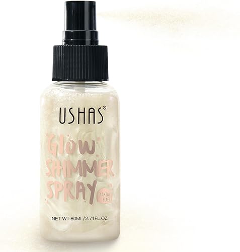 Body Glitter Spray, Body Shimmer Spray Quick Drying Body Glow Shimmer Long-Lasting Shiny Glitter Spray for Women Men for St. Patrick's Day, Party