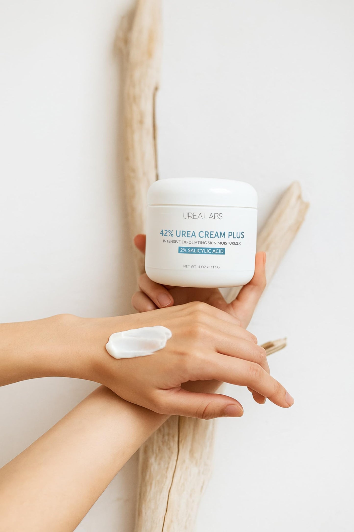 UREA LABS 42% Urea Cream + 2% Salicylic Acid 4oz – Maximum Strength Foot & Skin Repair, Deep Exfoliation & Hydration for Cracked Heels